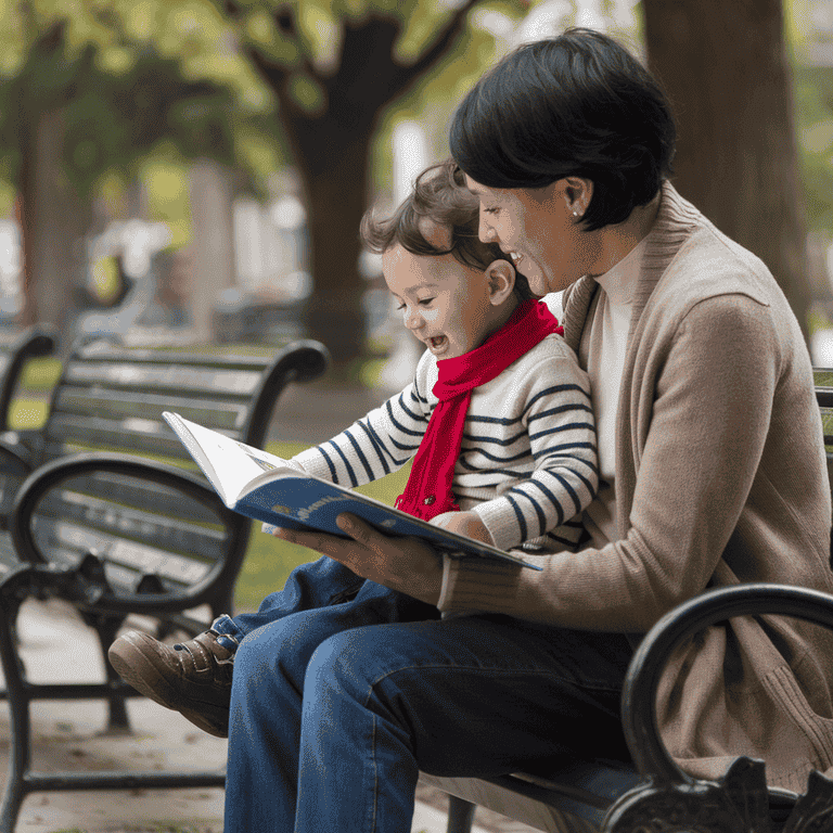 A parent and child enjoying a playful moment in a sunny park, representing the significance of child custody and visitation rights.