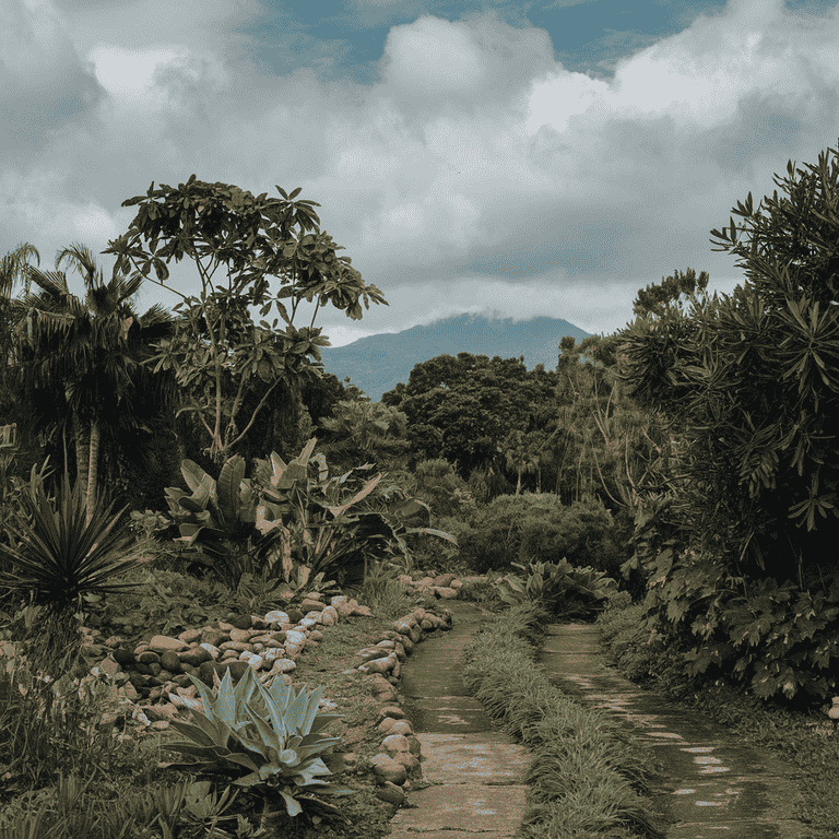 A scenic view of diverging paths in a green landscape, representing different types of divorce options.