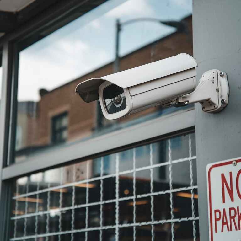 Security camera in a retail store to prevent theft.