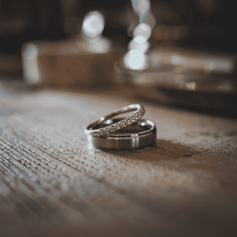 Wedding ring with a shadow symbolizing the complexity of consent in marriage