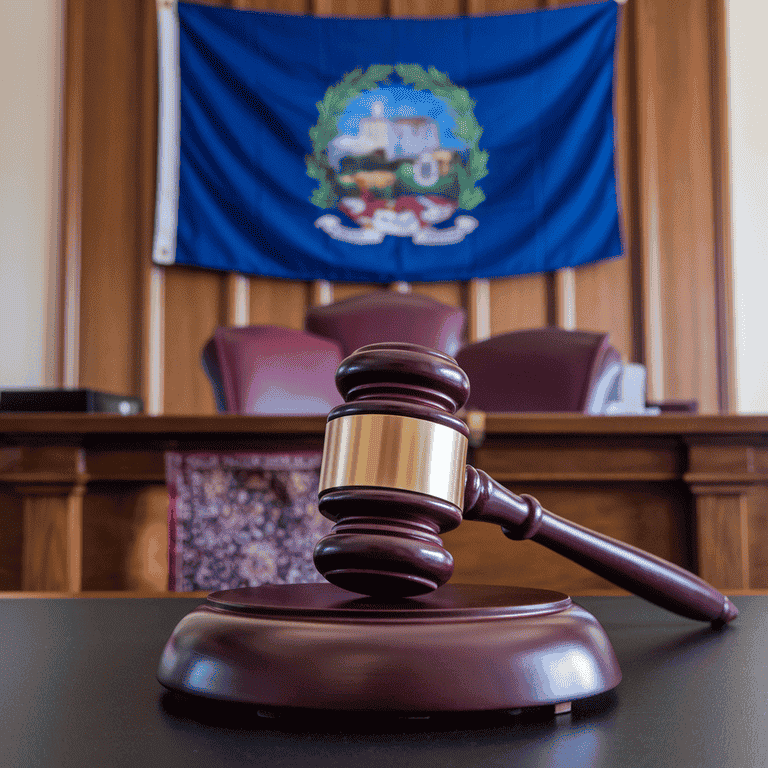 A gavel with the Nevada state flag behind it, symbolizing the legal process for date rape charges in Nevada