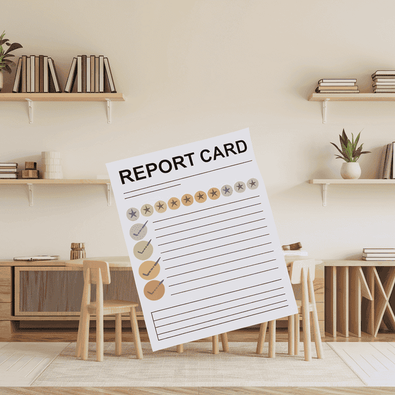 Report card with declining grades