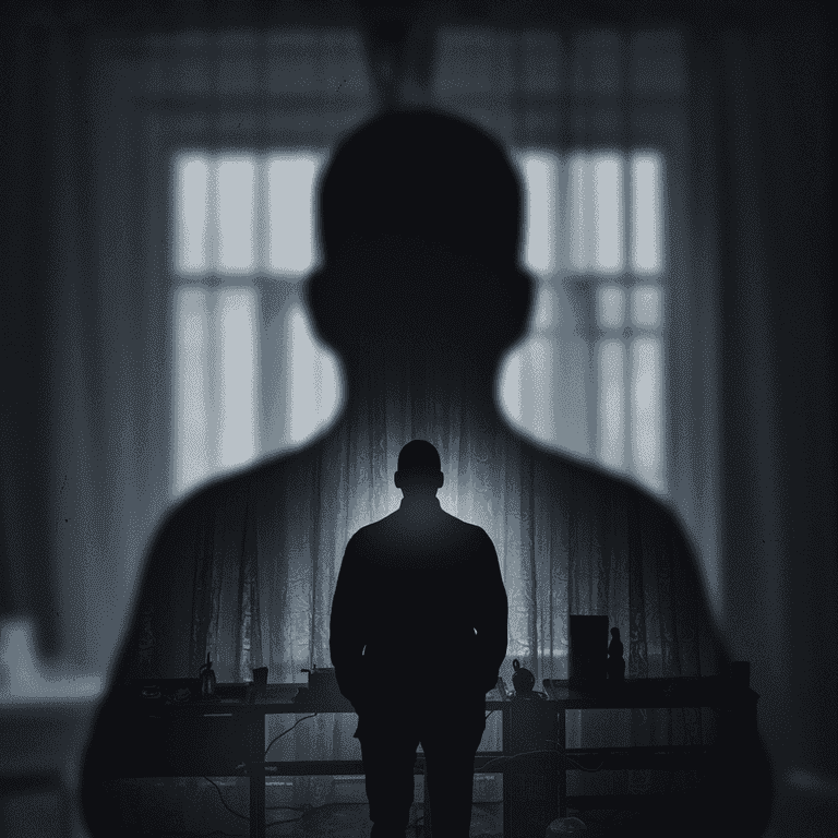 A shadow looming over a person, symbolizing the feeling of intimidation and coercion.