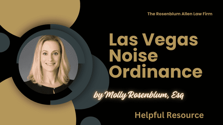 Las Vegas NV Noise Ordinance Banner