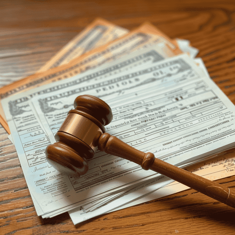 Gavel on Legal Documents and Licenses