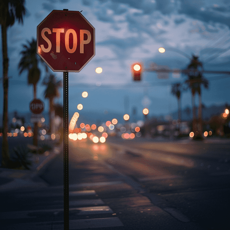 Stop sign in Las Vegas