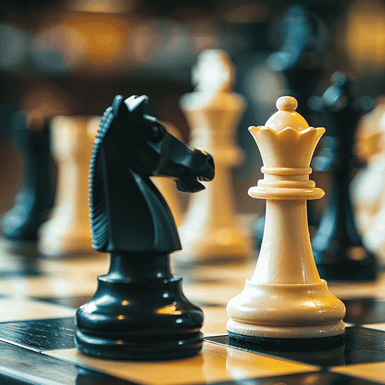 Chessboard with a focus on a pivotal move, representing strategic planning in legal cases.