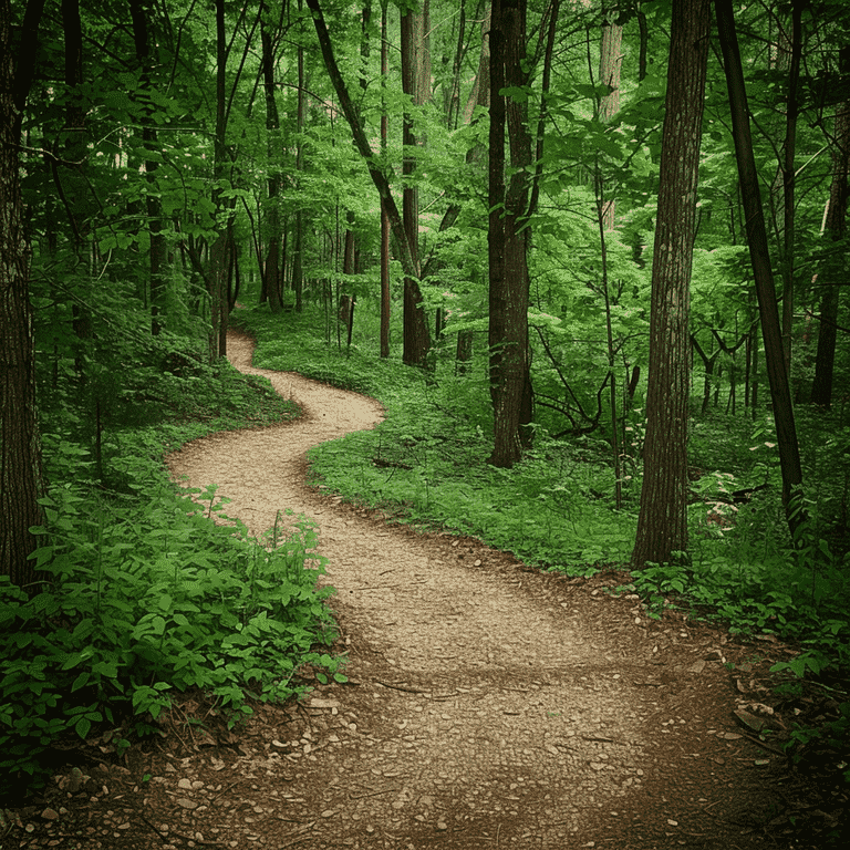 Two paths diverging in a peaceful forest, representing the benefits and advantages of separation agreements