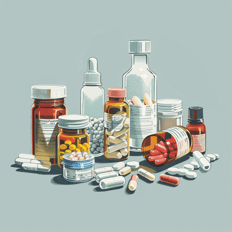 Illustration of various drugs categorized by legal schedule