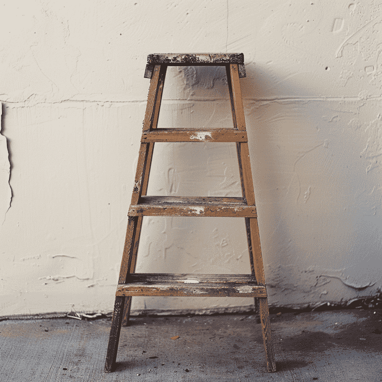 Step ladder representing the process of obtaining a domestic violence restraining order
