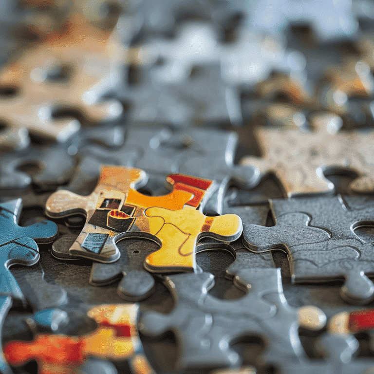 Puzzle piece being replaced or rearranged, representing modifying divorce papers