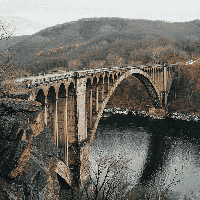 A bridge over a river