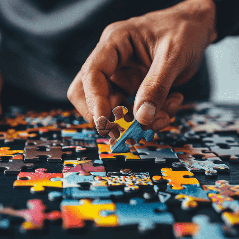 Person putting together a puzzle representing understanding agency or attorney roles and responsibilities