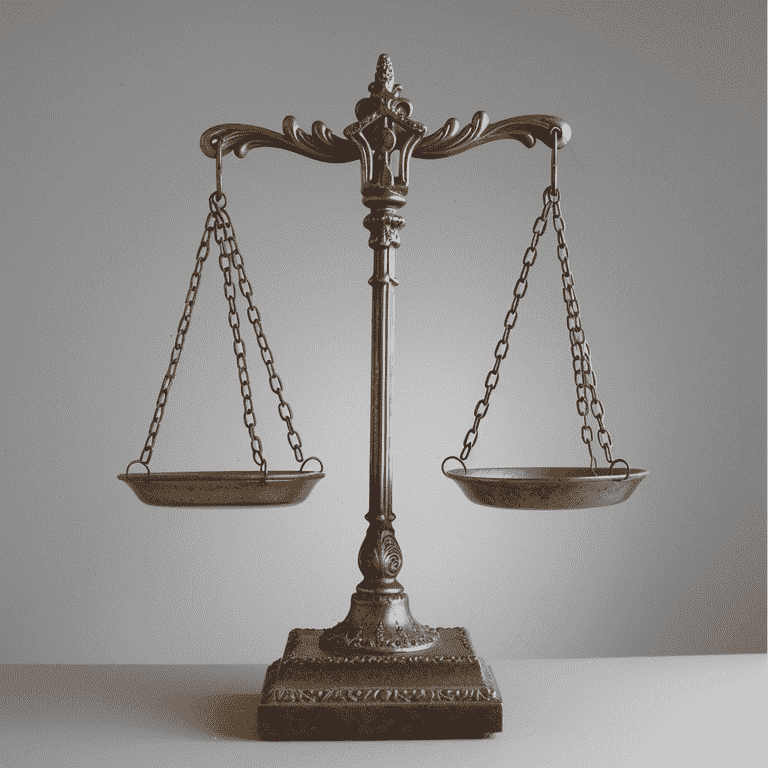Balanced scale to demostrate the pros and cons of annulment