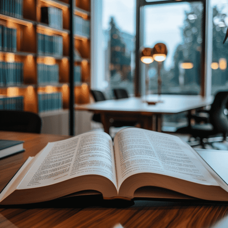 Law book open to a section on divorce with Las Vegas skyline in the background.