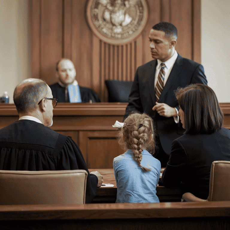 Person consulting with a lawyer in an office about a legal issue.