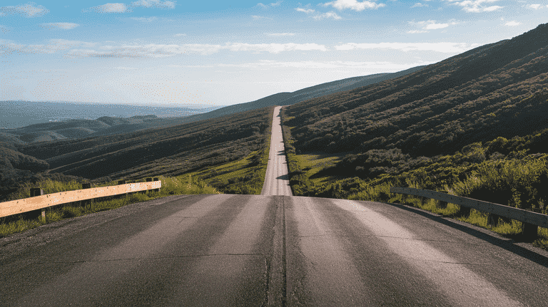 A road leading into the horizon, representing future challenges and opportunities.