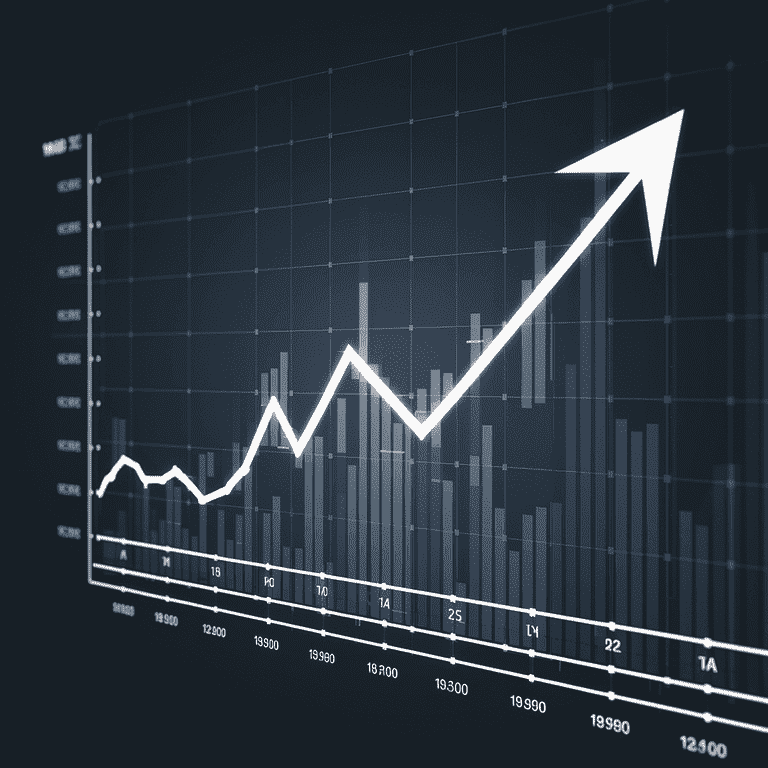 Graphic of an upward trend line on a digital screen representing evolving cybersecurity regulations.