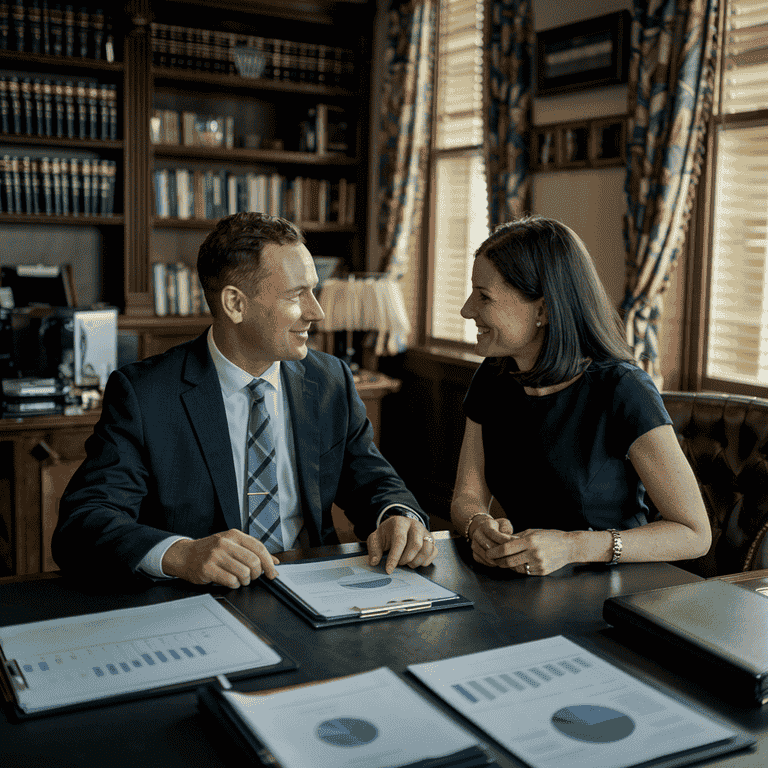 A couple discussing estate planning strategies with a professional.