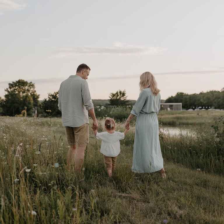 Family looking toward the future, representing long-term planning for a special needs child