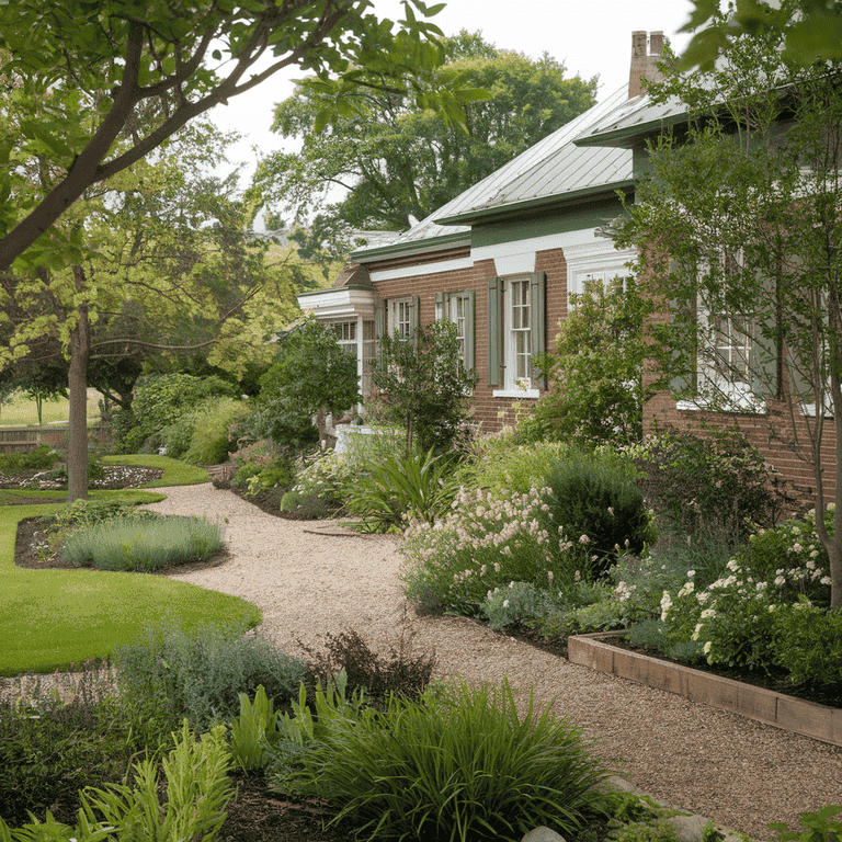 A charming family home surrounded by greenery, representing the protection and stability offered by estate planning.