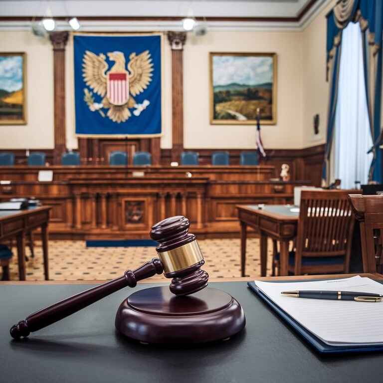 A courtroom setting with a gavel, symbolizing legal cases related to social host liability