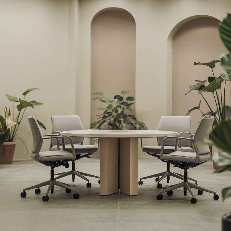 A professional mediation room set up for a divorce mediation session in Nevada