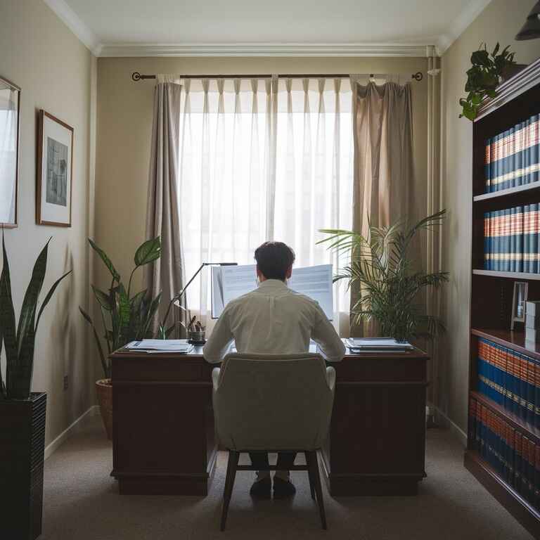 Person reviewing legal documents in an office setting, focusing on timeshare cancellation