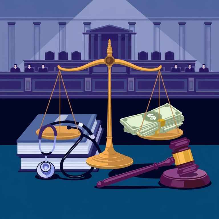 Balance between justice and compensation in medical malpractice cases