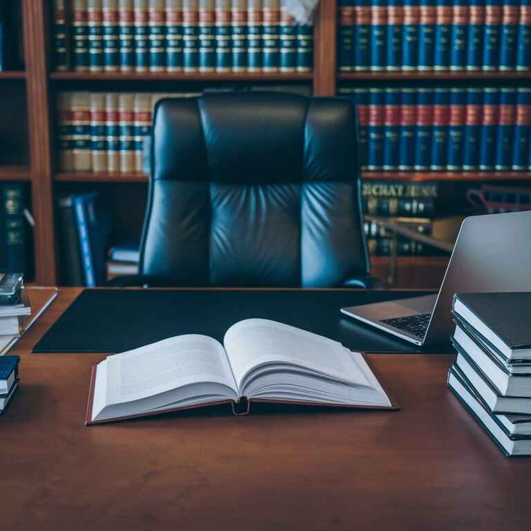 Attorney's desk with legal documents, symbolizing legal assistance in hit-and-run cases