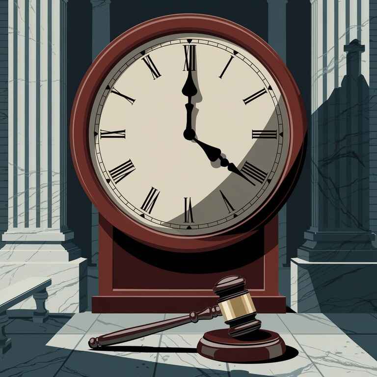 Clock symbolizing the time limit for medical malpractice claims