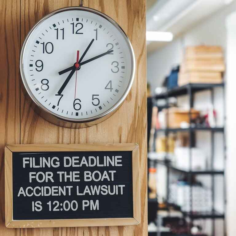 A clock showing the importance of timely action in filing a boat accident lawsuit