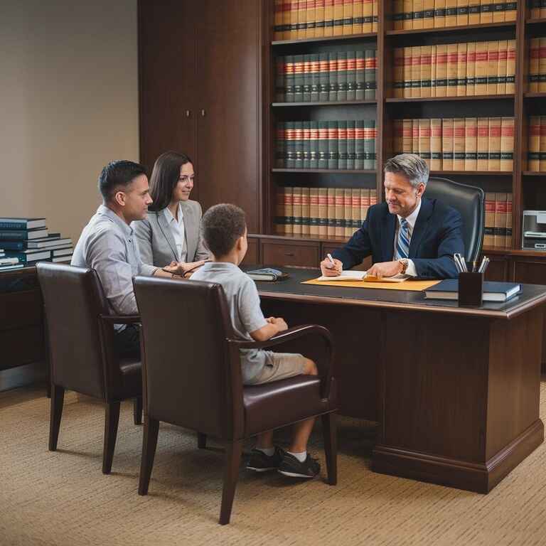 A family meeting with a lawyer to discuss the legal aspects of stepparent adoption